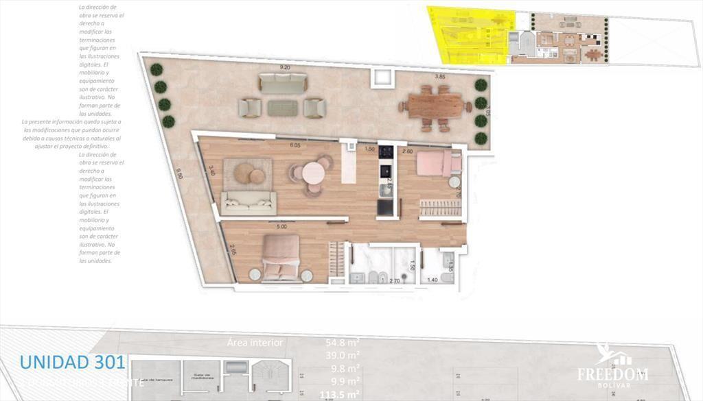 VENTA 2 DORM , TERRAZA, POCITOS, POZO