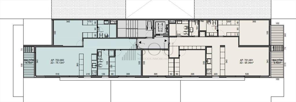 Venta apartamento 3 dormitorios a estrenar en Malvín, balcó