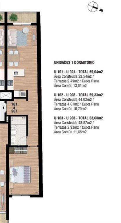 Re Venta 1 dormitorio a Estrenar en Tres Cruces