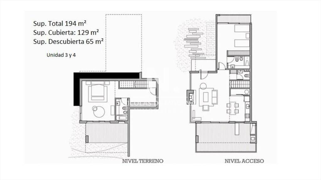 Vende apartamento de 2 dormitorios con terraza en