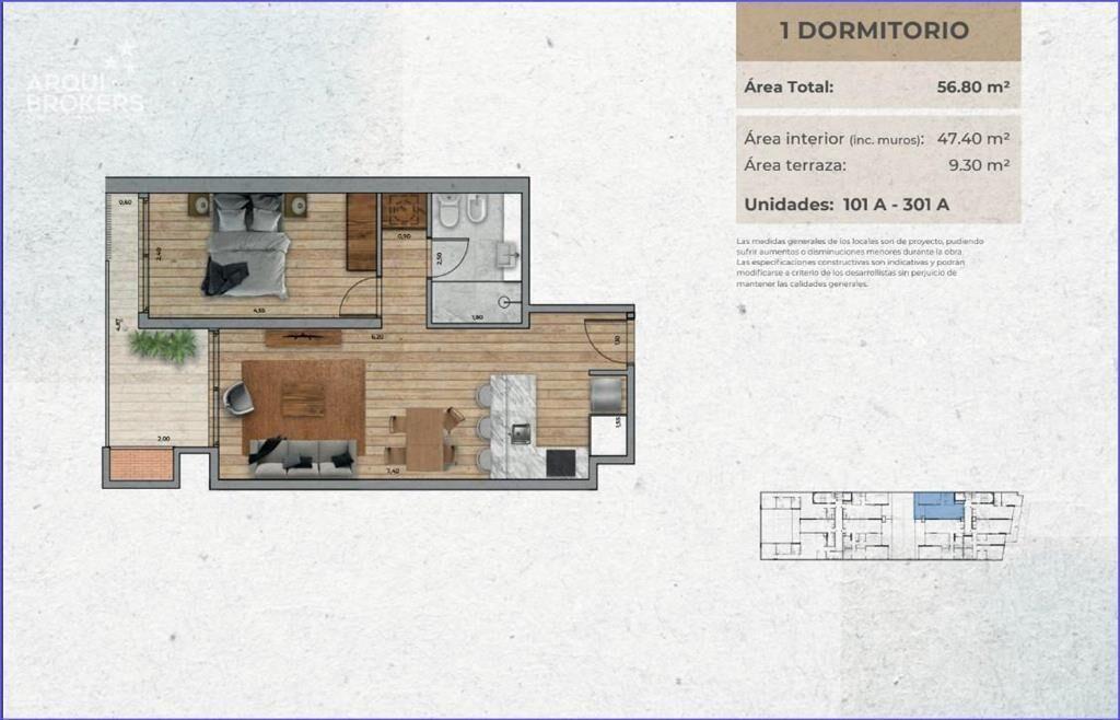 Apartamento de un dormitorio en venta en Punta Carretas - 1