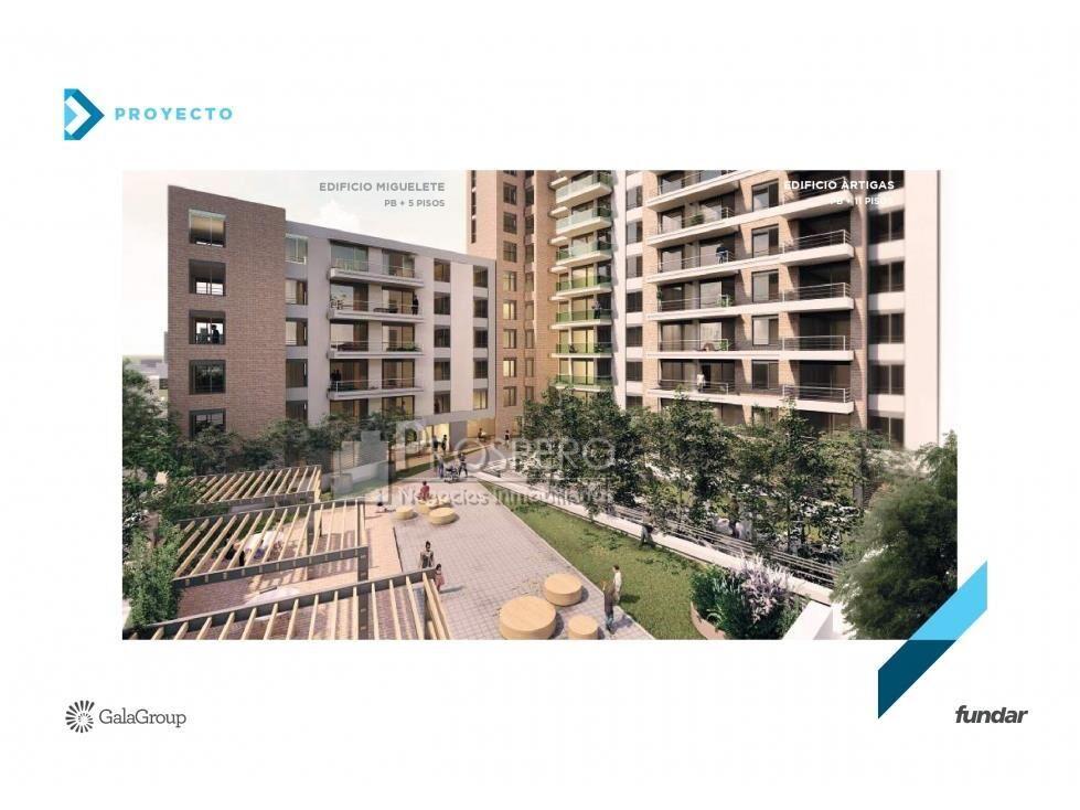 va293 venta Apto Gala Pop 1 Dormitorio Tres Cruces
