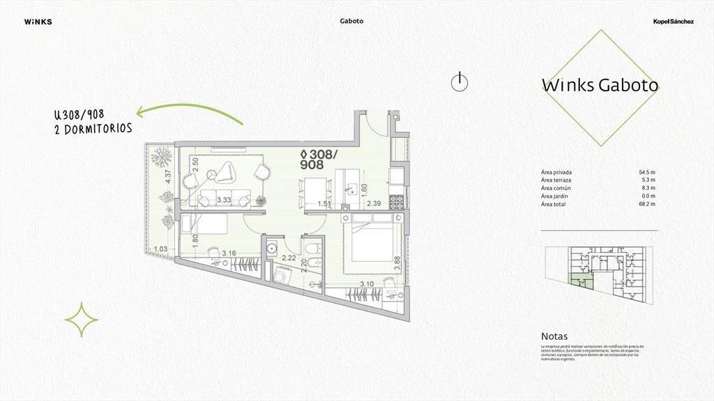 Venta Apartamento 2 Dormitorios en Palermo