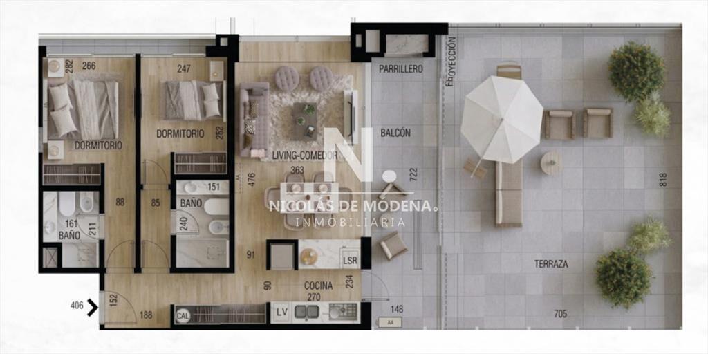 Apartamento de 2 Dormitorios EN VENTA, Edificio a