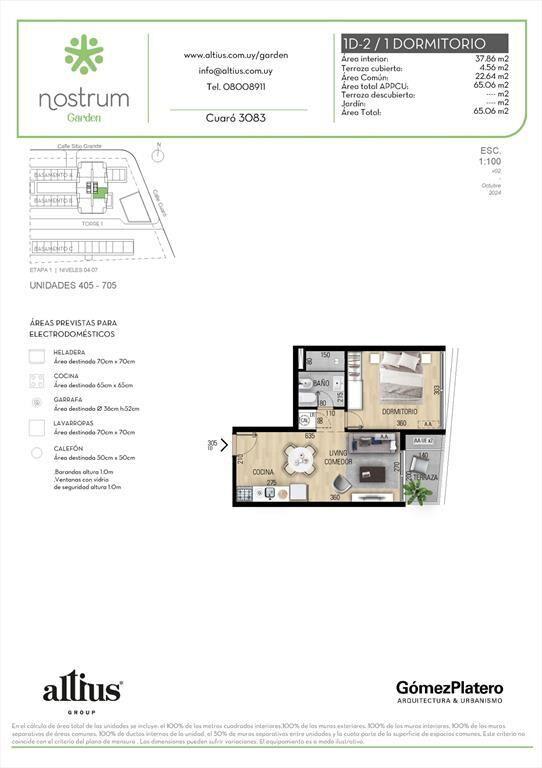 VENTA 1 DORMITORIO NOSTRUM GARDEN PRADO
