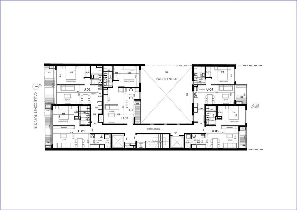 Apartamento de un dormitorio en venta en Cordón Sur - 305