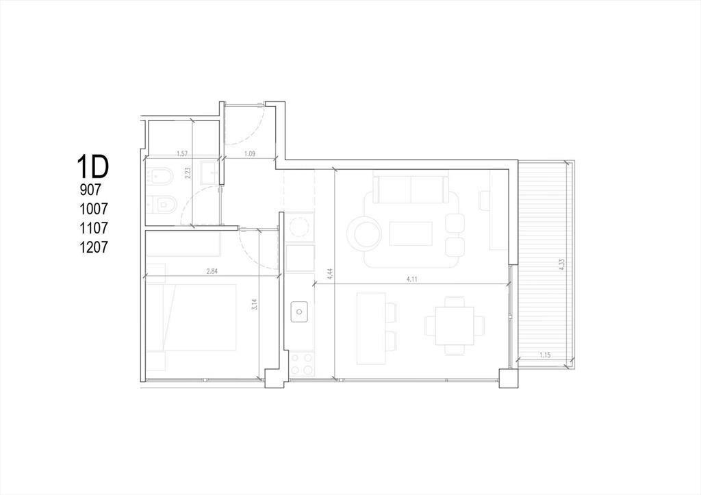 Venta Apartamento 1 Dormitorio en La Blanqueada, Montevideo