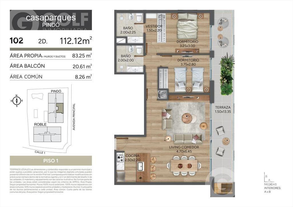 Venta apartamento en Barrio Parques - Carrasco Norte CASA P