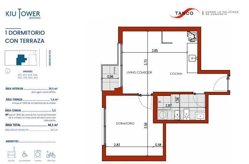 Venta Apartamento 1 Dormitorio en Cordon