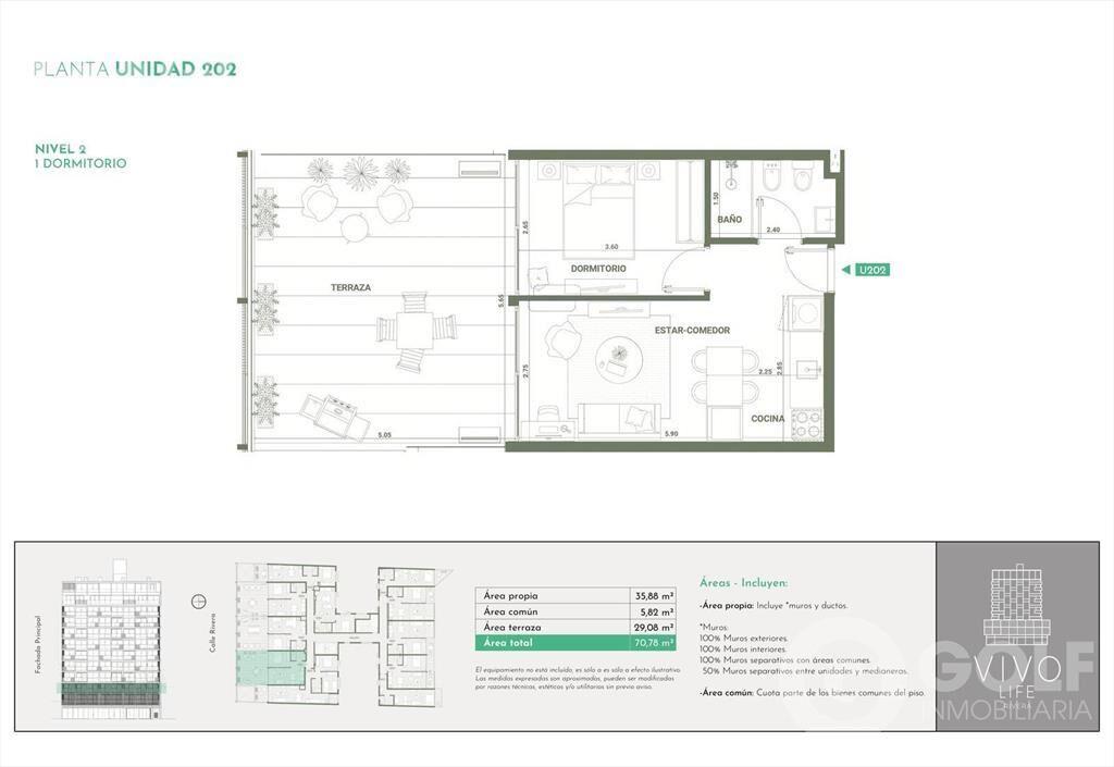 VENTA DE APARTAMENTO DE 1 DORMITORIO EN CORDON
