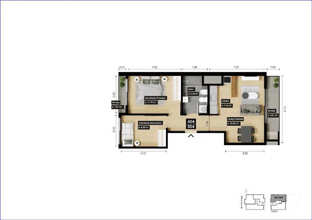 Apartamento  de dos dormitorios en venta en Tres Cruces - 5