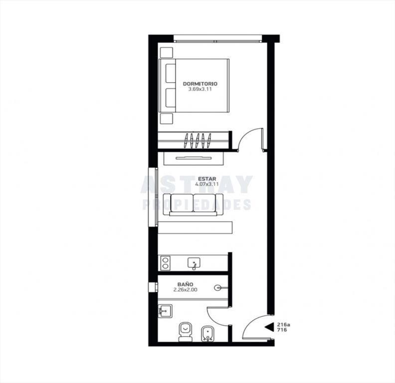 Venta Apartamento 1 DORMITORIO MALVIN, MONTEVIDEO Ref.: 8...