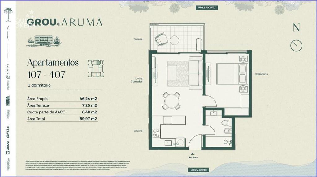 Apartamento de un dormitorio en venta en Parque Miramar - 4