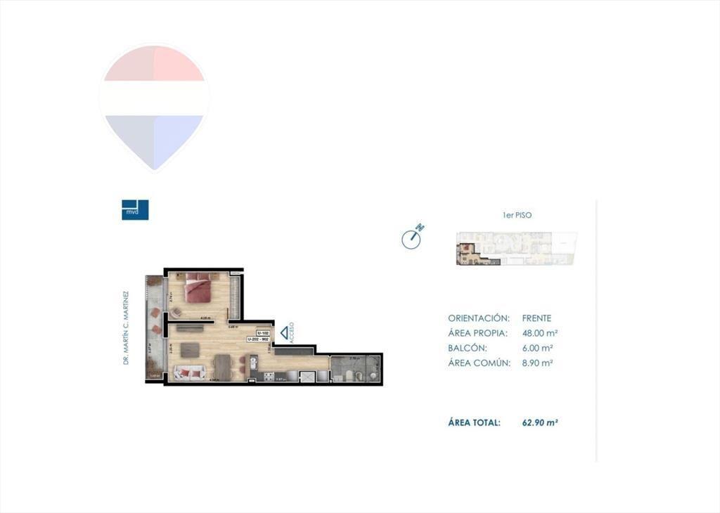 VENTA DEPARTAMENTO 1 DORMITORIO CORDON CON BALCON