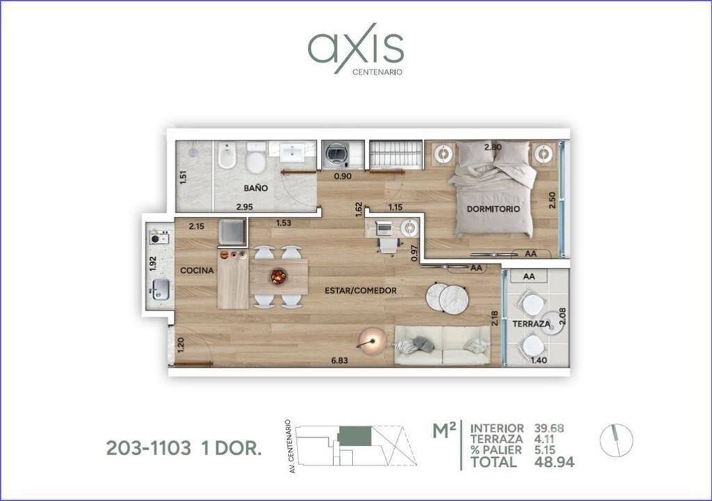Apartamento de un dormitorio en venta en La Blanqueada - 80