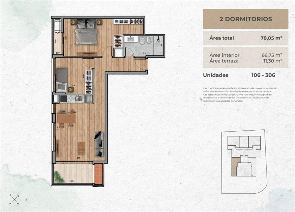 VENTA Apartamento CIUDAD DE LA COSTA 2 dormitorios