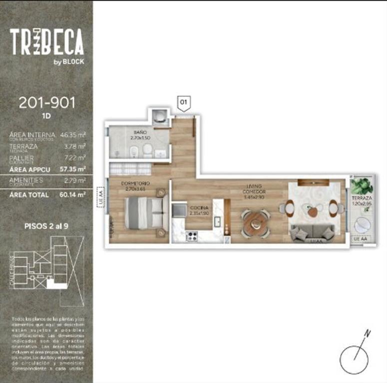 Venta 1 dormitorio en Pozo