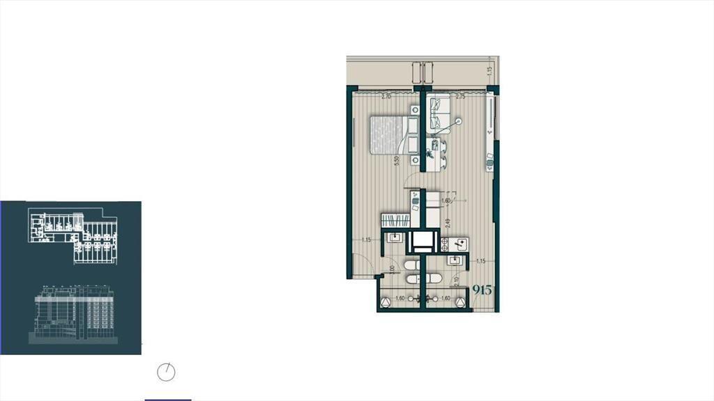 Venta apartamento de un dormitorio en Parque Rodó - 915
