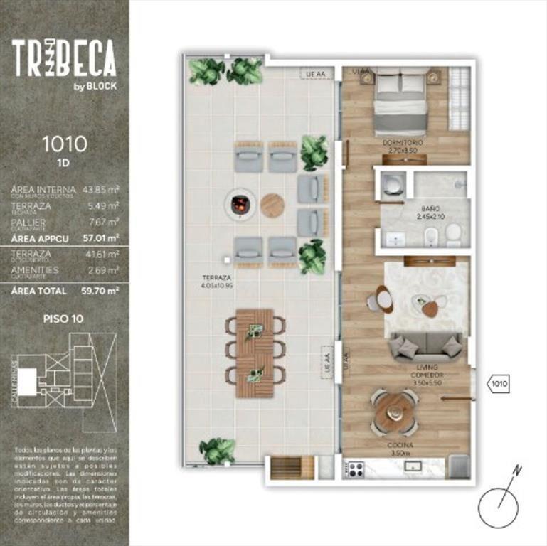 Venta 1 dormitorio en Pozo