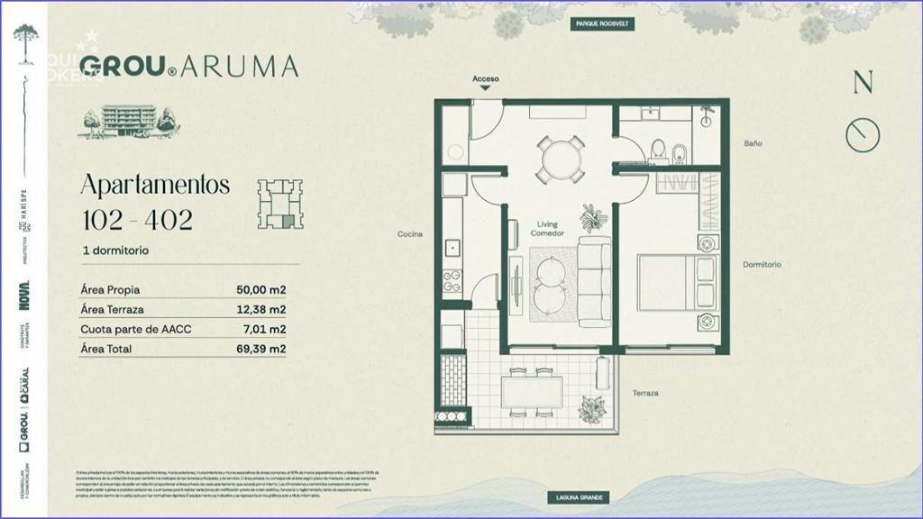 Apartamento de un dormitorio en venta en Parque Miramar - 2