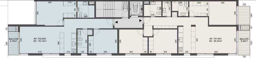 Apartamento de tres dormitorios en venta en Malvín - 801