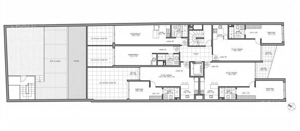 Apartamento 1 dormitorio en venta en Pocitos-101