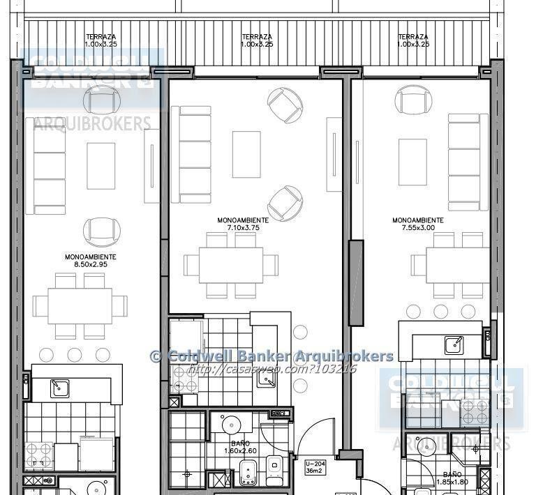 Apartamento monoambiente alquiler equipado Punta Carretas