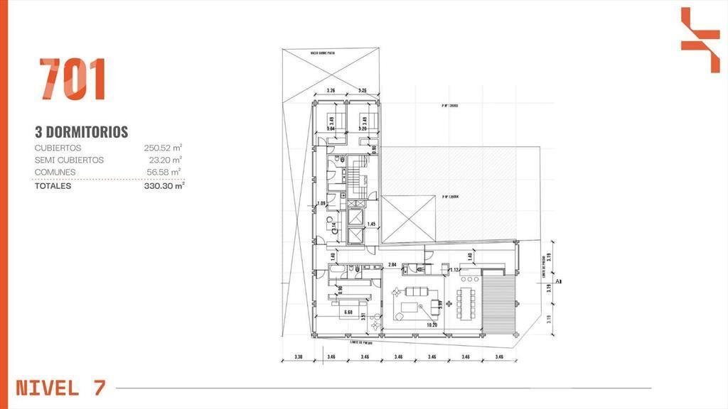 Venta de apartamento de 3 dormitorios en Punta Carretas
