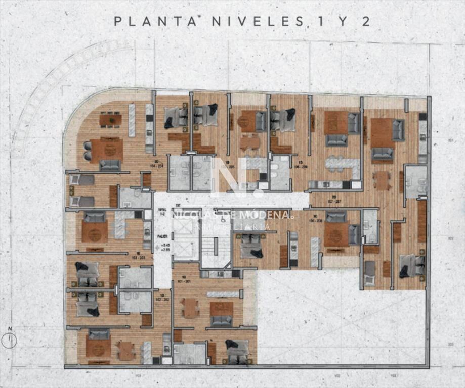 Apartamento en Construccion de 1 Dormitorio en Pocitos Nuev