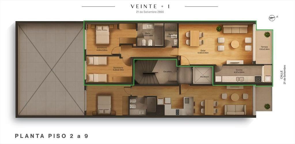 Venta apartamento Punta Carretas 2 dormitorios