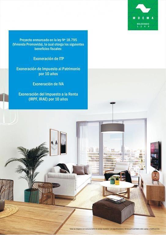 Venta apartamento 1 dorm en Centro, Maldonado y Quijano