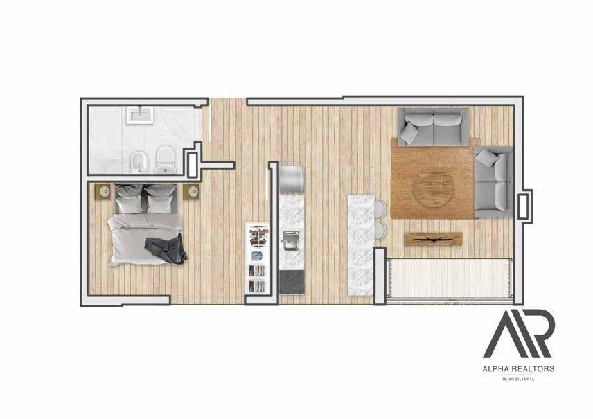 Apartamento en venta de 1 dormitorio en Pocitos Nuevo