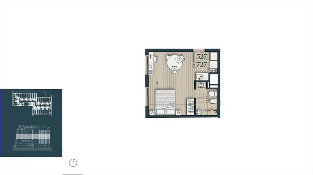 Venta apartamento monoambiente en Parque Rodó - 727
