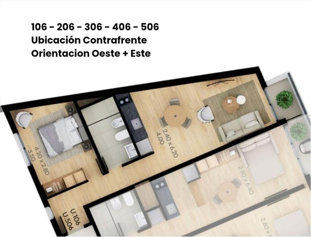 Venta Apto a Estrenar 1 Dorm balcón, Parque Batlle