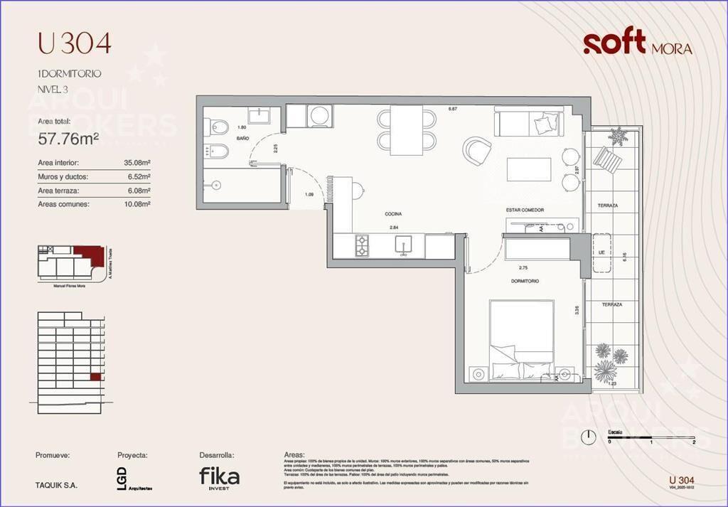 Apartamento de un dormitorio en venta en Cordón Sur - 304