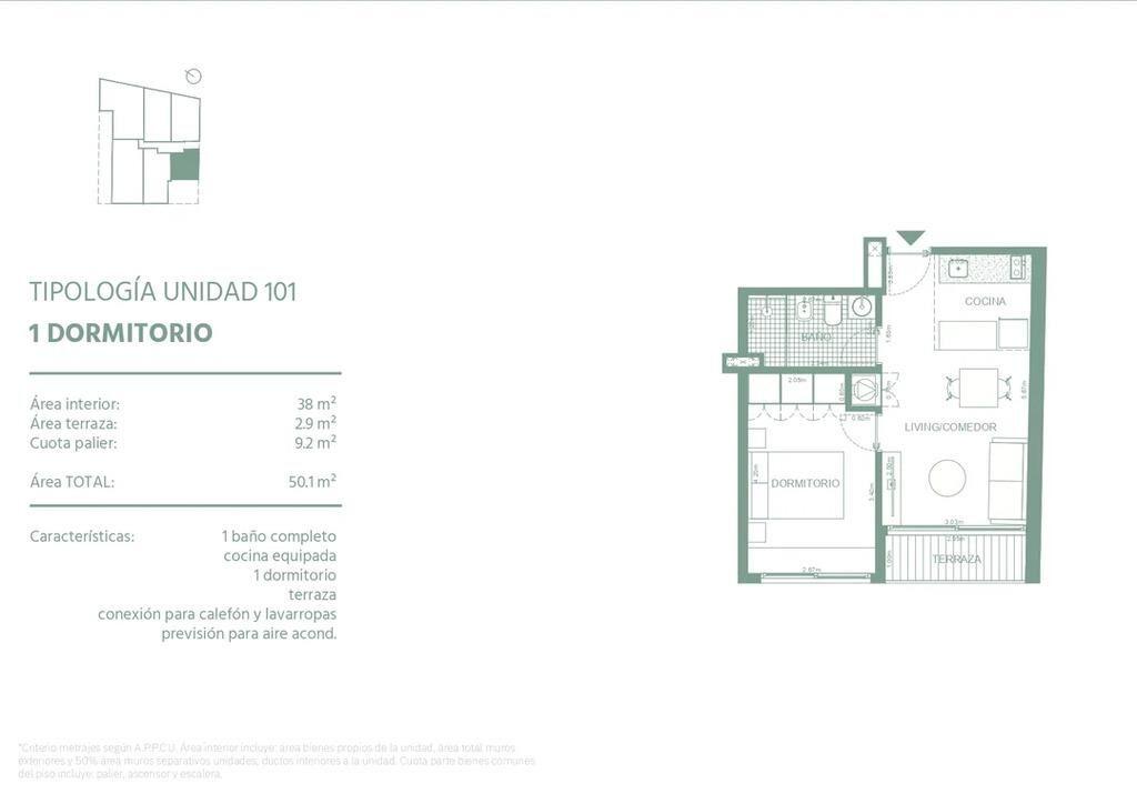 Venta de apartamento de 1 dormitorio en Dalmiro, Malvín