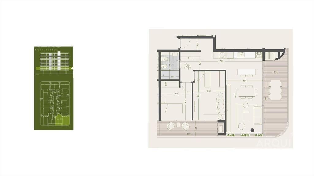Apartamento de dos dormitorios en venta en Ciudad de la Cos
