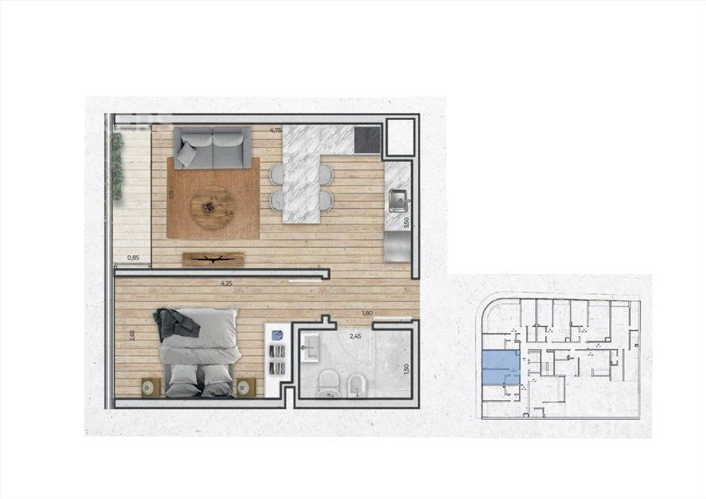 Apartamento de un dormitorio en venta en Pocitos Nuevo - 40