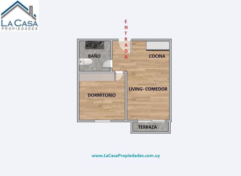 Alquiler Apartamento de 1 Dormitorio con terraza y amenitie