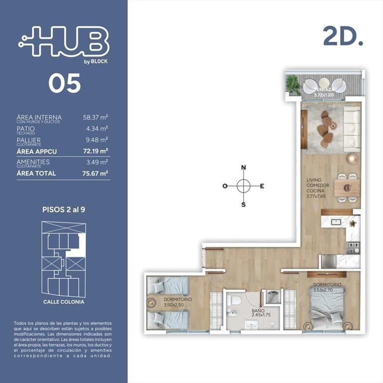 Venta Apartamento 2 Dormitorios en Cordon