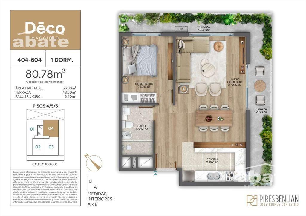 Venta Apartamento 1 dormitorio- Parque Rodó - Deco Maggiolo
