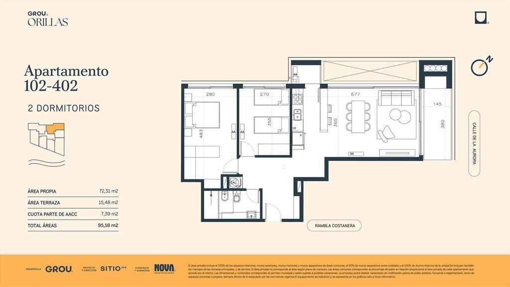 Venta Apartamento 2 Dormitorios en Ciudad de la Costa