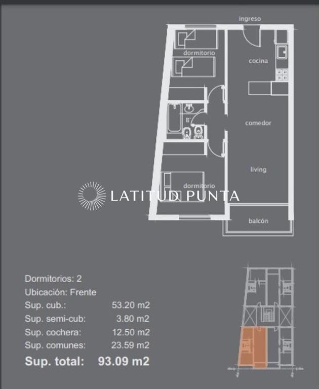 Venta apartamento 2 dormitorios en Maldonado