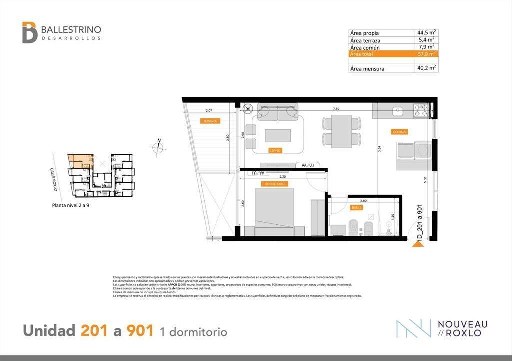 Venta Apartamento 1 Dormitorio en Cordón