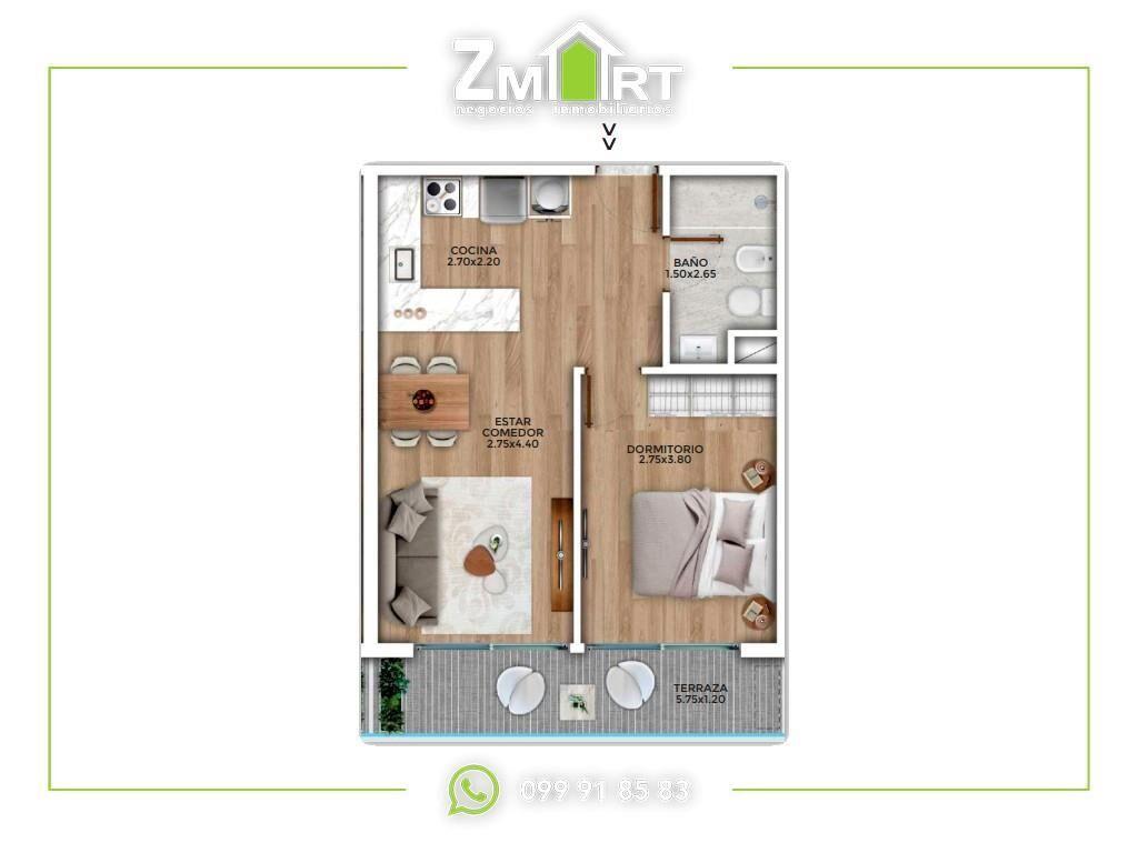 Estrene Apto 1 Dormitorio En Piso 6 - La Blanqueada