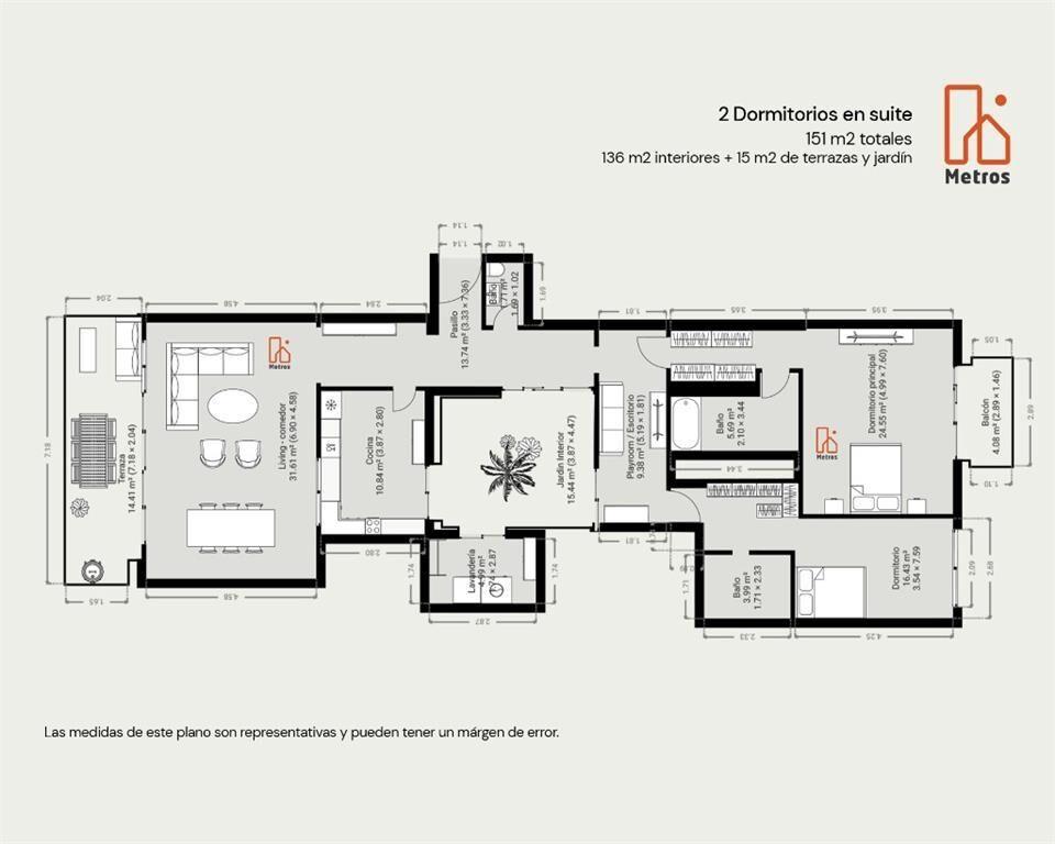 Venta apartamento Vista Lago Parque Miramar - 2 Dormitorios