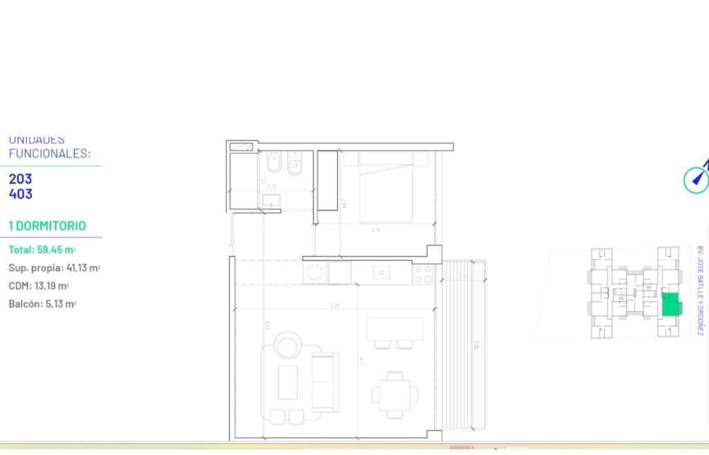 01 VISTA/2 DORMITORIOS CON AMENITIES Y DOMOTICA