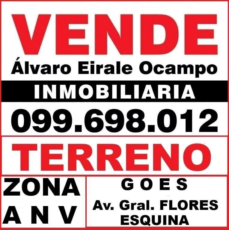 * ZONA A N V Gral. FLORES ESQUINA 1.000 m2 ALT. 27 mts.