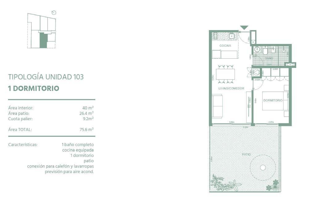 Malvín: Apartamento de 1 Dormitorio con Patio en Pozo