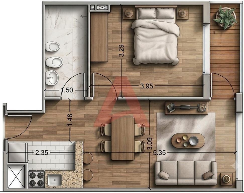 PARQUE BATLLE – ALQUILER APARTAMENTO DE 1 DORMITORIO